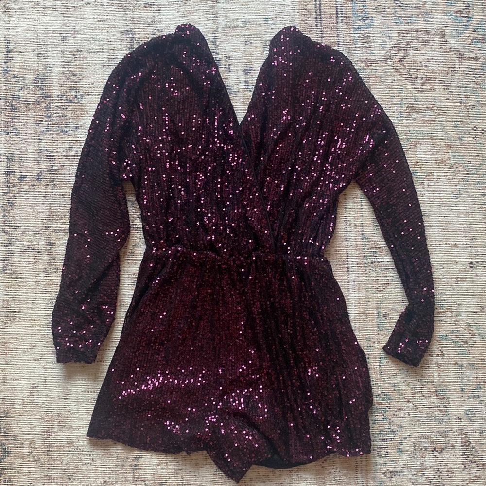Party 'til Morning Dark Magenta Long Sleeve Romper -
Lulus